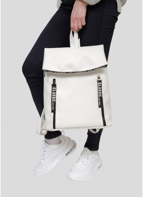 Рюкзак Rene 0ZT білий, міські молодіжні повсякденні рюкзаки жіночі