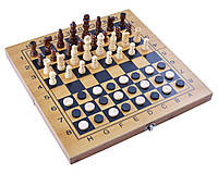 Игровой набор №3517B 3в1 нарды, шахматы и шашки (34х34 см)