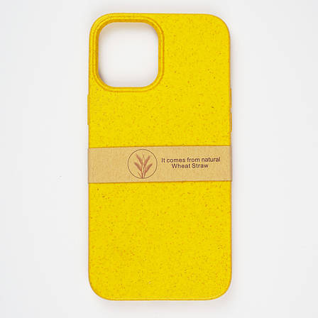 Біорозкладний чохол ECO Wheat Straw для Iphone 12 PRO MAX Yellow, фото 1