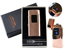 USB - Газова Запальничка (Остроє полум'я + дві блискавки) індикатор заряду