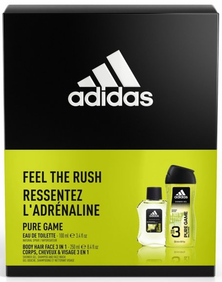 Подарунковий набір Adidas Pure Game (туалетна вода + гель для душу 3в1)