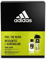 Подарочный набор Adidas Pure Game (туалетная вода + гель для душа 3в1)