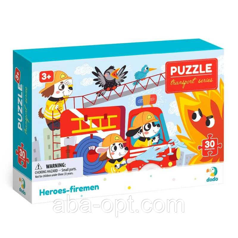 Гр Пазли картонні (3-4 роки) 30 ел. "Герої пожежники" 300372 (36) "Dodo", фото 1