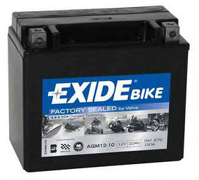 Акумулятор для мотоцикла гелевий EXIDE SLA12-10 = AGM12-10 10Ah 150x80x130