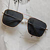 Квадратні окуляри авіатори в тонкій оправі Коричневий, фото 3
