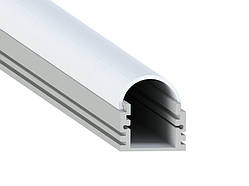 Алюмінієвий профіль для світлодіодної стрічки АЛ-02 1 метр анодований накладний LEDUA