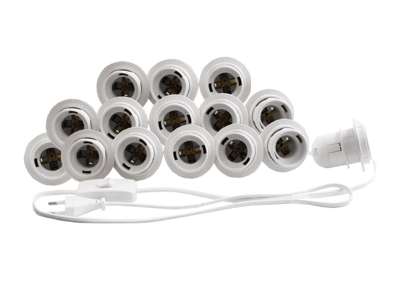 Підсвітка гримувального дзеркала світлодіодна врізна 15шт E27 ручний вимикач, білий колір LEDUA, фото 1