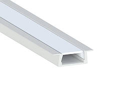 Алюмінієвий профіль для світлодіодної стрічки АЛ-01-1 1 метр білий врізний LEDUA