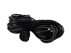 Подовжувач 1 гніздо 10A 20м із заземл. / LMK061 чорний Лємансо