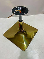 Поворотний стілець Paris 4 GD-BASE чорний 1011 велюр, на золотій квадратній опорі, фото 6