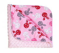Детский Плед плюшевый в кроватку, коляску, манеж, 80-80 см Minky Spring , pink, розовый