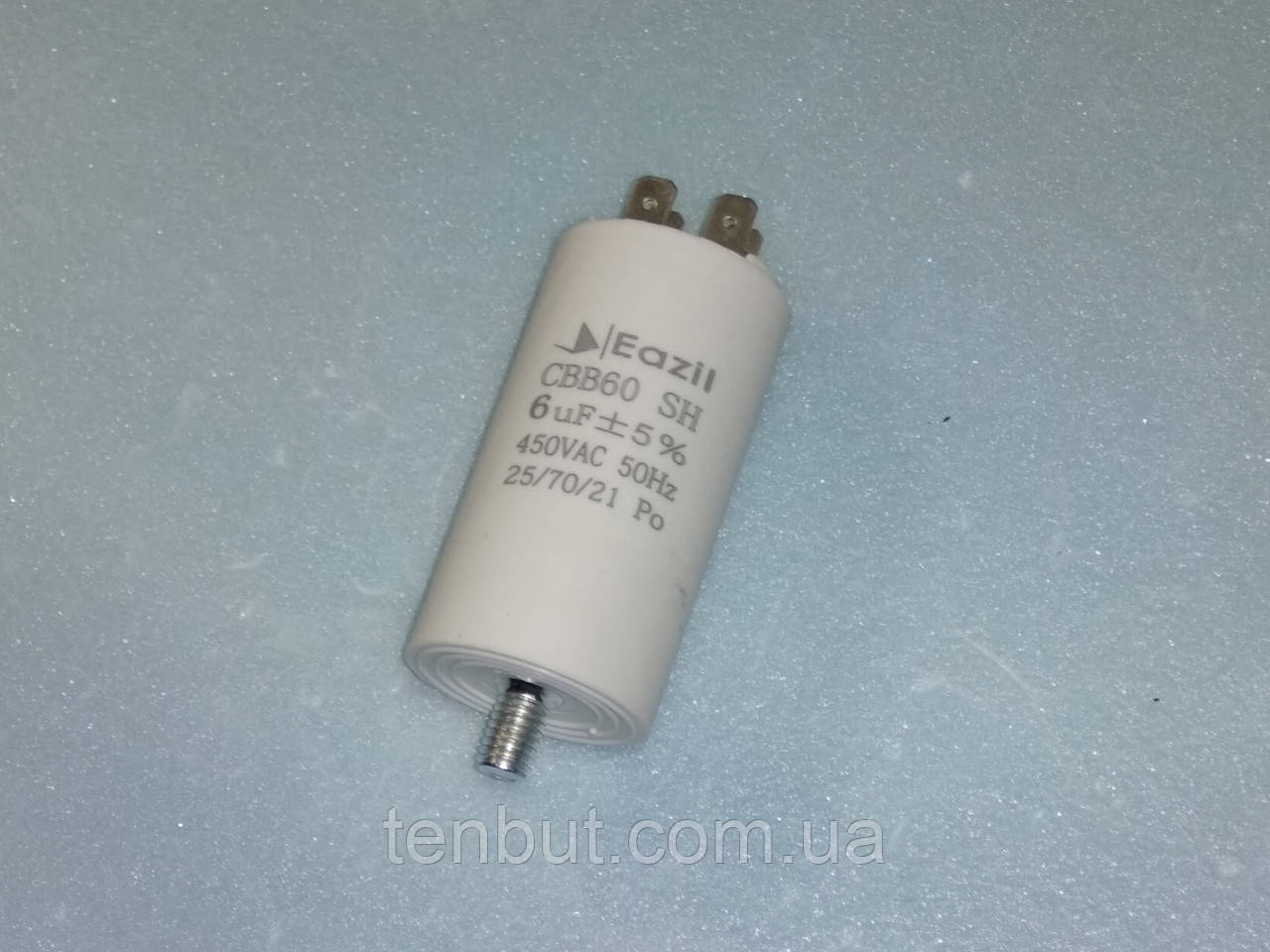 Конденсатор робочий CBB60 / 6.0 мкФ±5% / 450 В. / 50/60 Hz . Розмір 70Х35 мм.