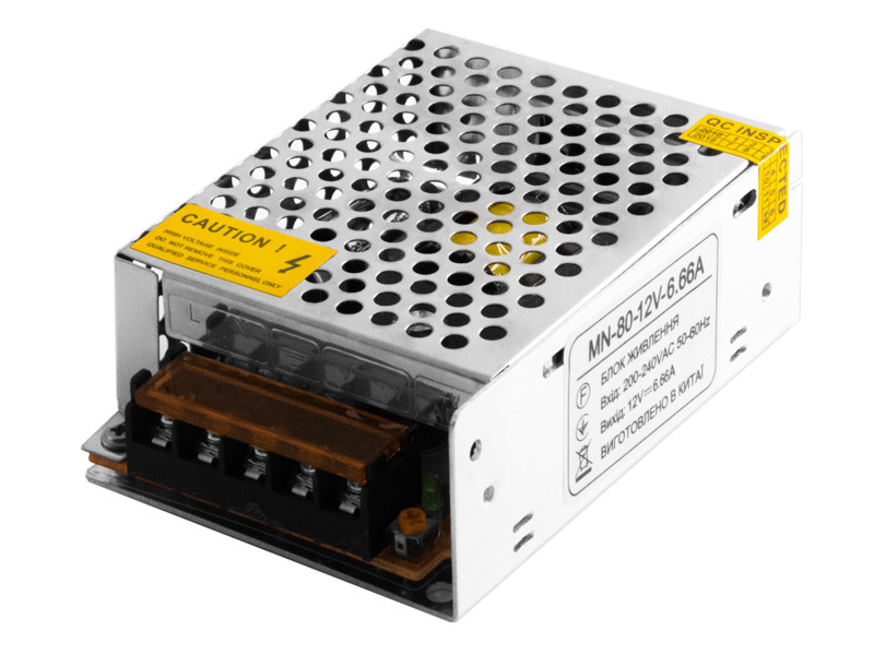Блок живлення 80W-IP20 12V MN, фото 1
