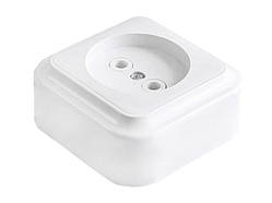 Розетка біла накладна 1а Bylectrica Пралеска ра-16-255