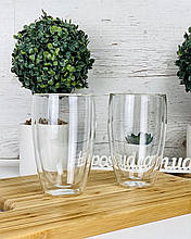 Набір склянок з подвійними стінками Aredesto 2 шт. 450 мл AR2645G
