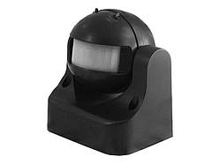 Датчик руху настіний накладний чорний 180 LEDUA