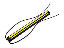 Денні ходові вогні COB slim чорний корпус 12V білий LEDUA