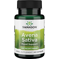 Екстракт вівса посівного - Авена Sativa, 400 мг 60 капсул / Avena Sativa (Green Oat Grass), Swanson, USA