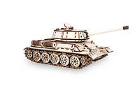 Конструктор механический 3D деревянный 49,2*20,5*19см. пазл 600эл. TANK T-34 Танк T-34 EWA