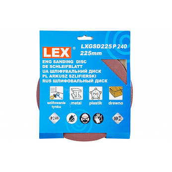 Шкурки до шліфмашини LEX LXGSD225P240, фото 2