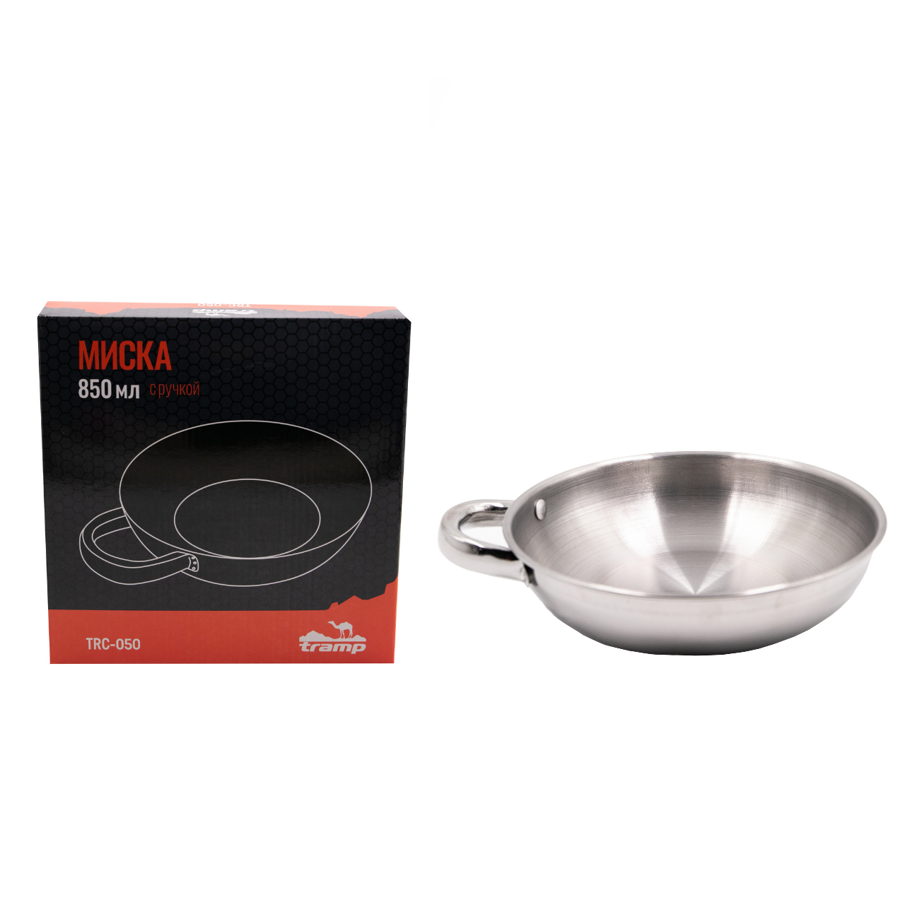Миска нержавіюча з ручкою Tramp, UTRC-050, фото 1
