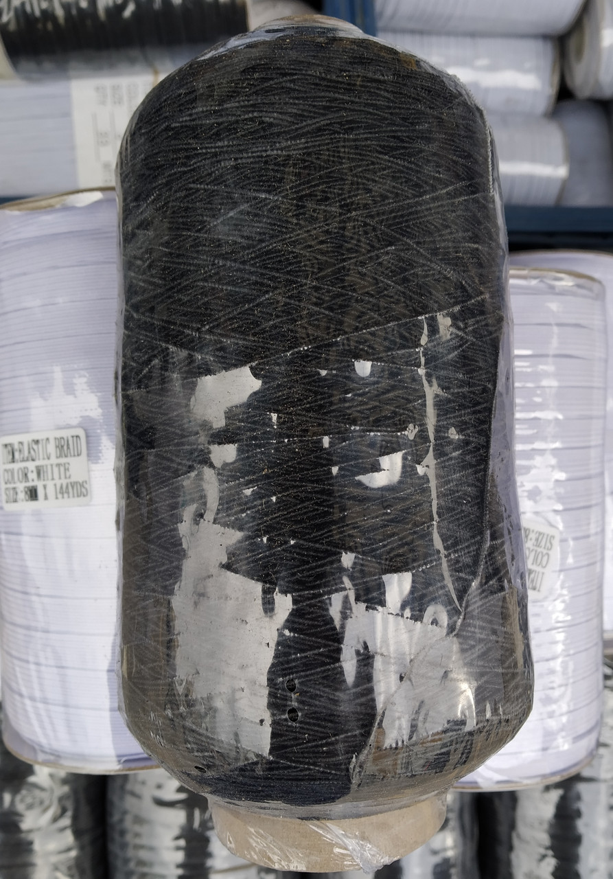 Нитка-резинка чорна (400 грам)