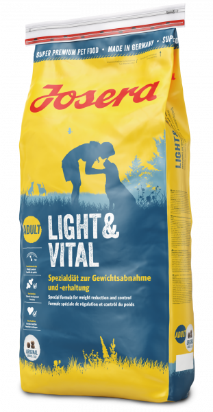 Josera Light and Vital сухий корм для малоактивних собак, схильних до набору ваги, 12.5 кг
