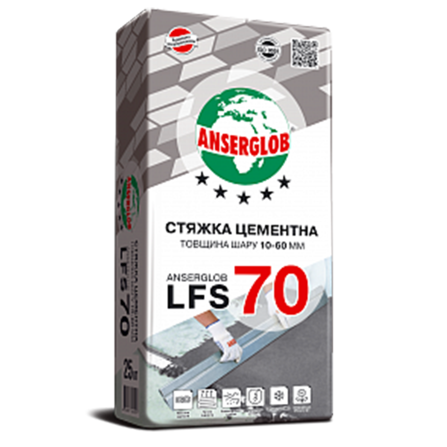 Стяжка цементна Anserglob LFS-70 10-60 мм (25 кг)