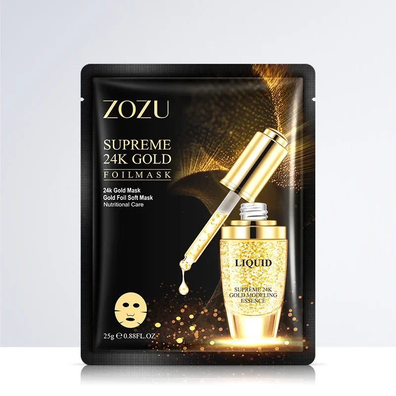 Антивікова тканинна Маска ZOZU Supreme 24к Gold з Гіалуроновою кислотою та 24К Золотом, 25g