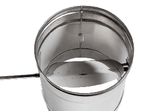 Регулятор тяги димохідний нерж. ø110 мм вик1 0.8 мм