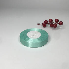 Стрічка атласна, 1,2 см, м'ятна, 23 м - рулон