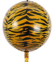 Фольгована куля сфера 3D Тигр 28х56 см (Китай)