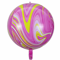 Повітряна куля сфера 3D агат рожевий 28х56 см (Китай)
