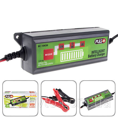 Зарядний пристрій PULSO BC-10638 12V/4.0 A/1.2-120AHR/LCD/Імпульсне (BC-10638)