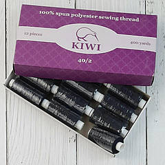 325 Швейные нитки Kiwi 40/2 (400 ярдов) ЧЕРНЫЕ