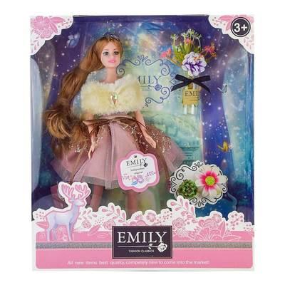 Лялька шарнірна 29 см у красивій сукні з аксесуарами "Emily" QJ087A