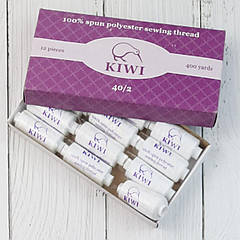 301 Швейные нитки Kiwi 40/2 (400 ярдов) БЕЛЫЕ