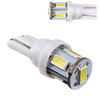 Лампа PULSO/габаритная/LED T10/5SMD-2835/12v/1,1w/50lm White (LP-135051)