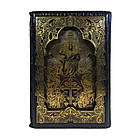 «Біблія» Ексклюзивна шкіряна книга у подарунковому коробі, латунь, фото 5