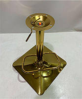 Барний стілець Torino Bar 4-GD-Base велюр оливковий В-1035, золота квадратна опора, регулювання висоти, фото 6