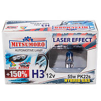 Автолампа MITSUMORO Н3 12v 55w Pk22s +150 laser effect (птф) (M72320 PS/2)