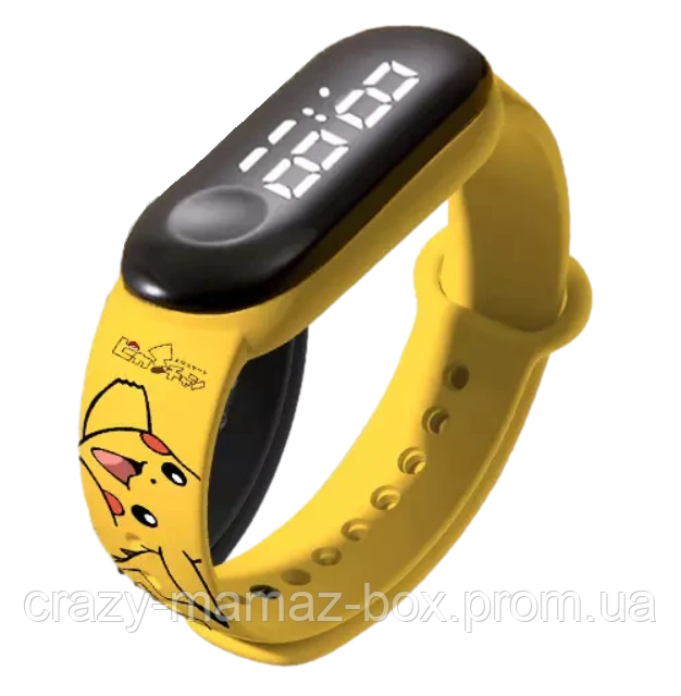 Дитячий електронний наручний годинник Покемон Пікачу — жовтий