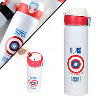 Термокружка для детей Супергерои Капитан Америка 500 мл / Детский Термос