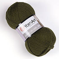 Yarnart MERINO DE LUXE 50 (Мерино де Люкс 50) № 530 хаки (Пряжа полушерсть, нитки для вязания)