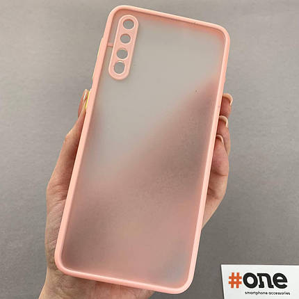 Чохол для Samsung Galaxy A50s із захистом для камери матовий чохол на телефон самсунг а50с персиковий TCB, фото 1