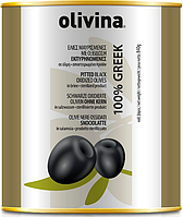 Маслины черные без косточки Olivina 850 мл (840 гр) ж/б