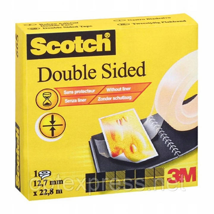 3M 665 Scotch Двостороння клейка стрічка 12,7мм х 22.8 м