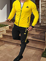 Желтый мужской спортивный костюм Adidas. Мужской спортивный костюм Адидас желтого цвета