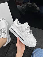 Кросівки жіночі білі спортивні жіноча обув кросівки трендові, фото 1