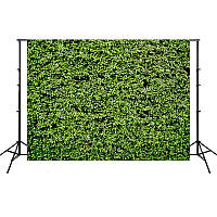 Фотофон вініловий текстурний 2.1×1.5 м + "ворота" - тримач (Зелене листя (TBD05720667)